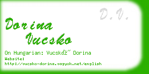 dorina vucsko business card